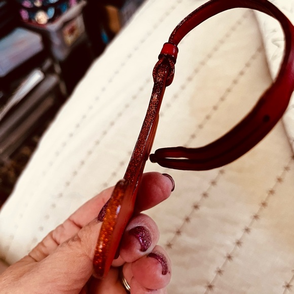 Coach Cherry Red Leather Bag Charm - Picture 7 of 10